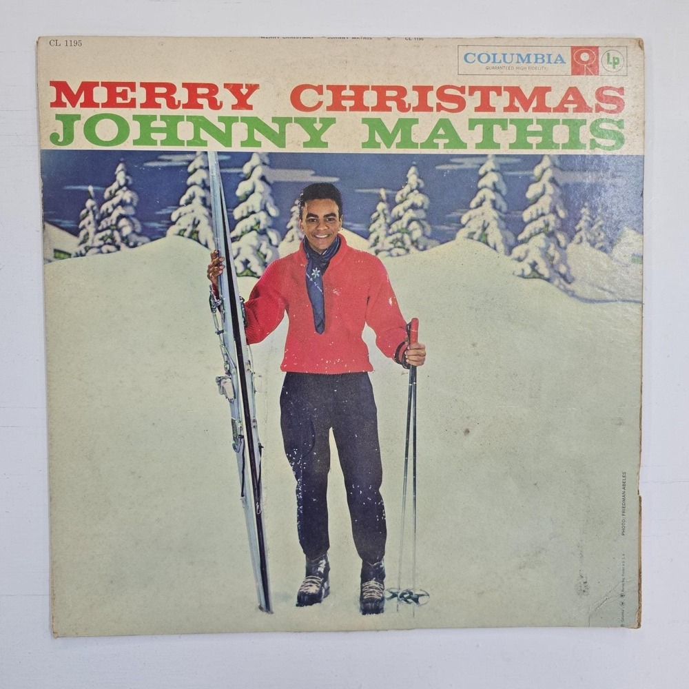 Johnny Mathis Merry Christmas LP 1958 Vintage Vinyl Original Columbia CL 1195